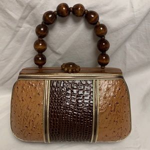 Vintage wooden EL Roi purse